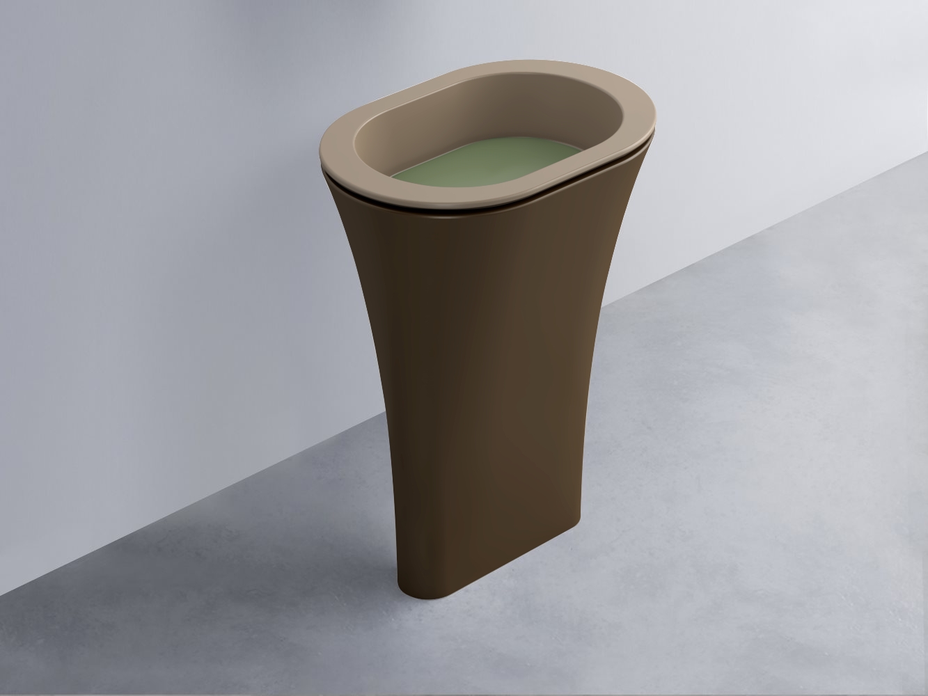 AMLA65-AN+AMPILO-AG+AMCOLO-CA Раковина Amedeo Ovale отдельностоящая cielo Enjoy + Amedeo Ceramica Cielo