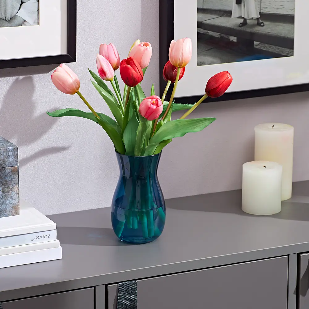 Ваза Santreyd Ультрамариновое море - стеклянная декоративная для цветов 88452281 STLM-0825900