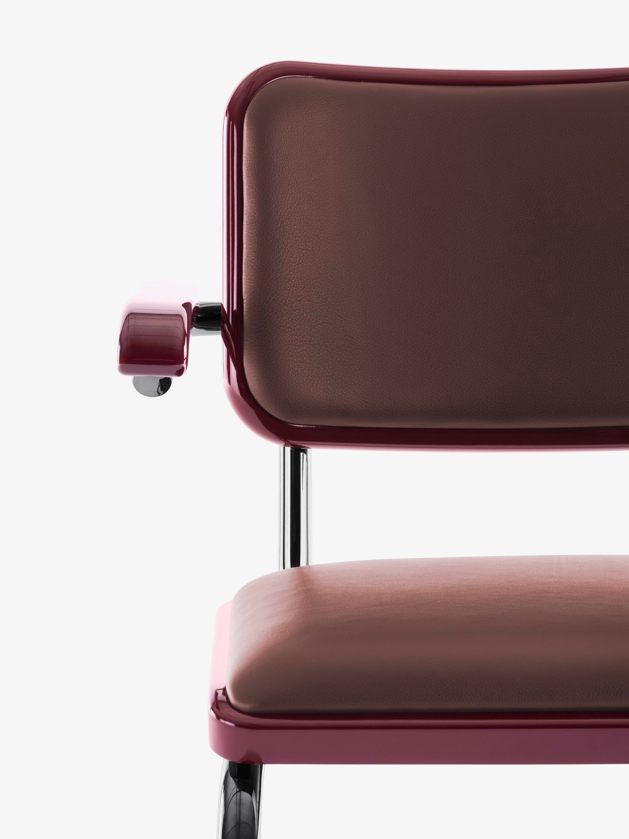 Стальной и кожаный консольный стул THONET JS. THONET ARCH-00115948 - Вид №2