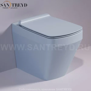 VI01TELAMATT Приставной унитаз напольный Синий Simas Baden Baden Италия