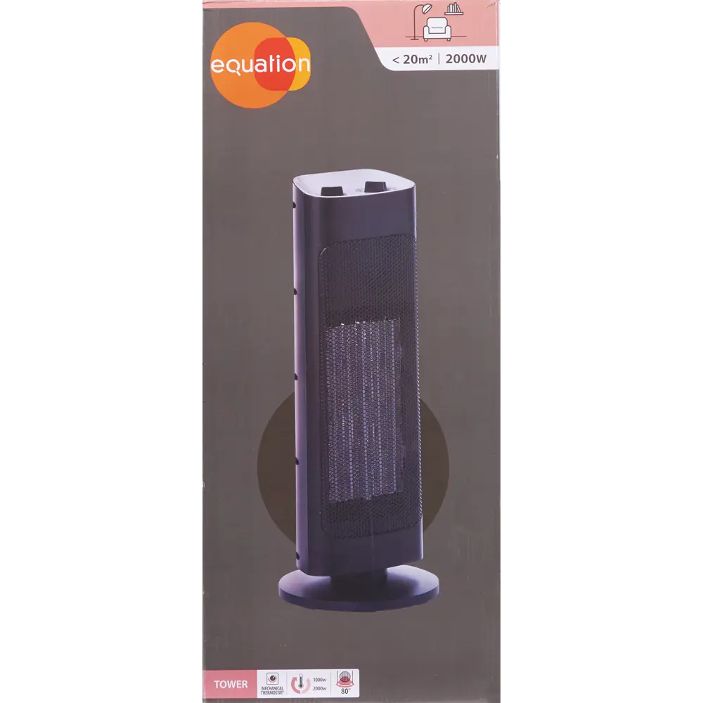 Тепловентилятор керамический электрический Equation с механическим термостатом, 2000 Вт STLM-2100293 - Вид №3