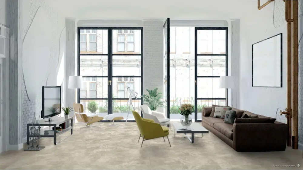 91001612 SPC плитка TheFloor Stone Nebbia 33 класс толщина 6 мм 1.92 м², цена за упаковку STLM-0433443