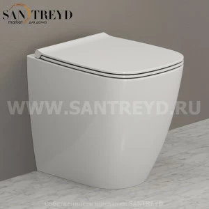 GN002BI Приставной унитаз напольный Белый Ceramica Globo GENESIS Италия