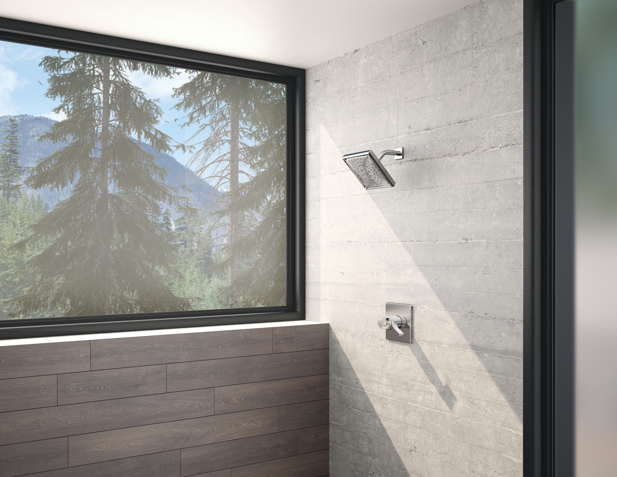 T17T274-BL Отделка для душа TempAssure® серии 17T Delta Faucet Zura Матовый черный  - Вид №3