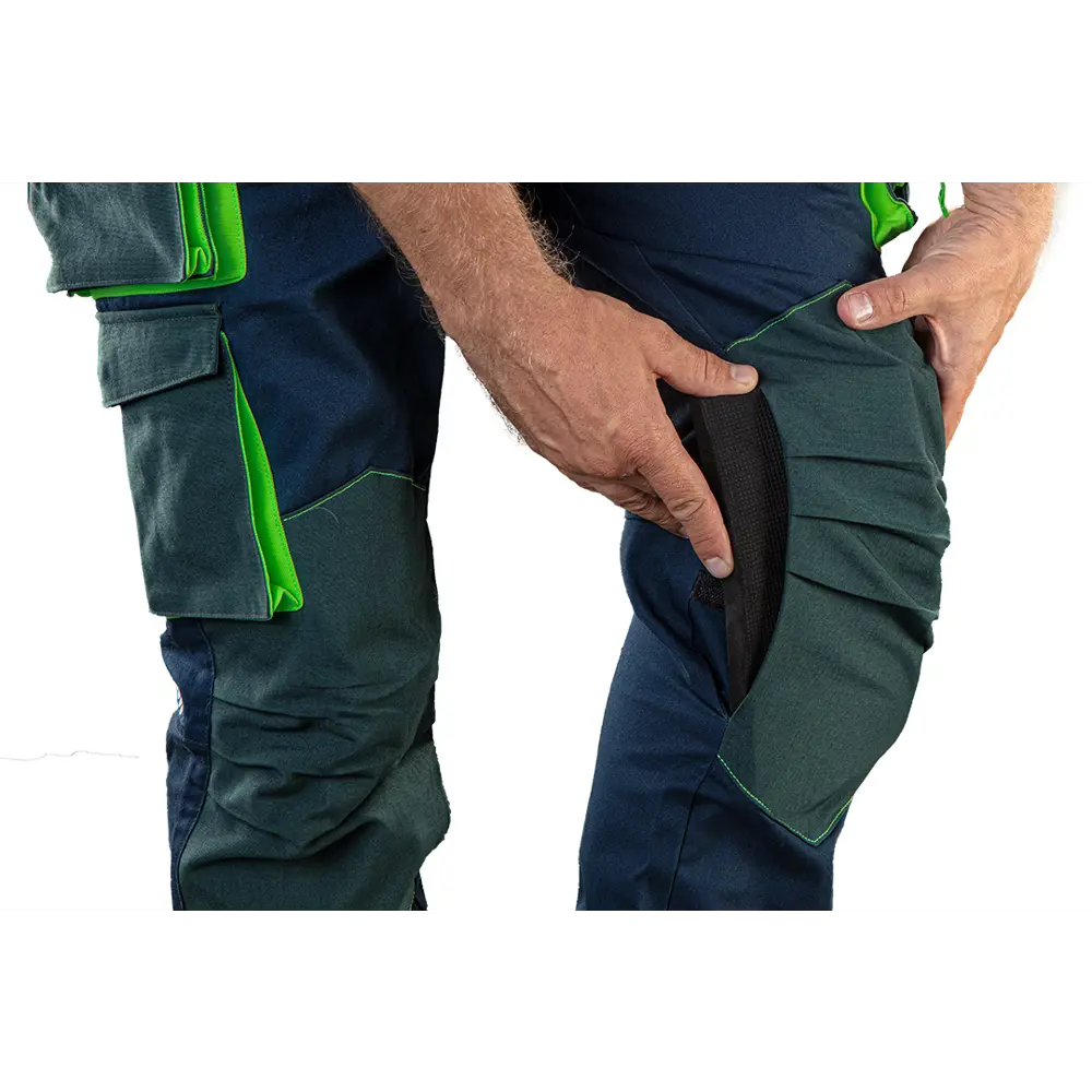 Брюки рабочие Neo Tools Premium темно-синие/зеленые размер M рост 178-181 STLM-2192203 - Вид №4