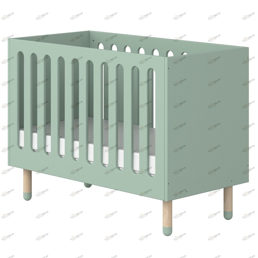 Кроватка детская Flexa Play, мятно-зеленая 801980279