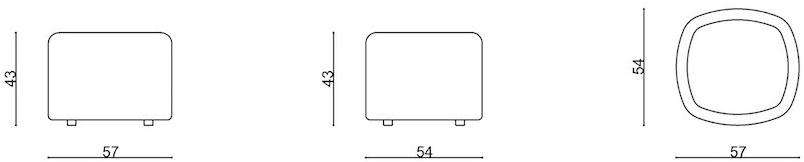 Ferrante Пуф из квадратной ткани с обивкой Ester sun-id-1442698 - Вид №5