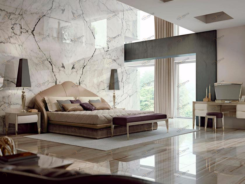 Turri Кровать двуспальная в коже с мягким изголовьем для гостиницы Stardust sun-id-1379871