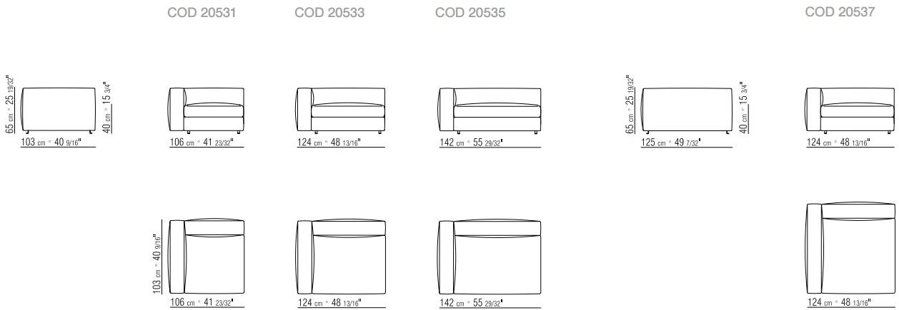 Flexform 3-х местный модульный диван из ткани sun-id-1427287 - Вид №3