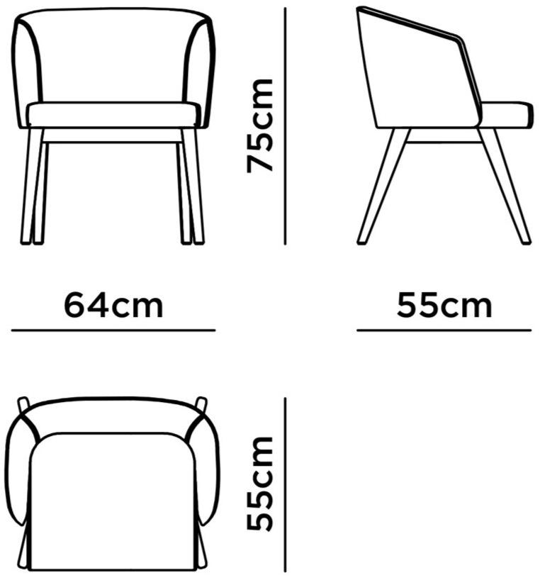 Greenapple Мягкое кресло с подлокотниками Perfect raw G702486  - Вид №3