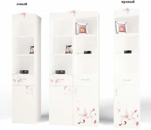 Стеллаж узкий ABC-KING Фея левый со стразами сваровски