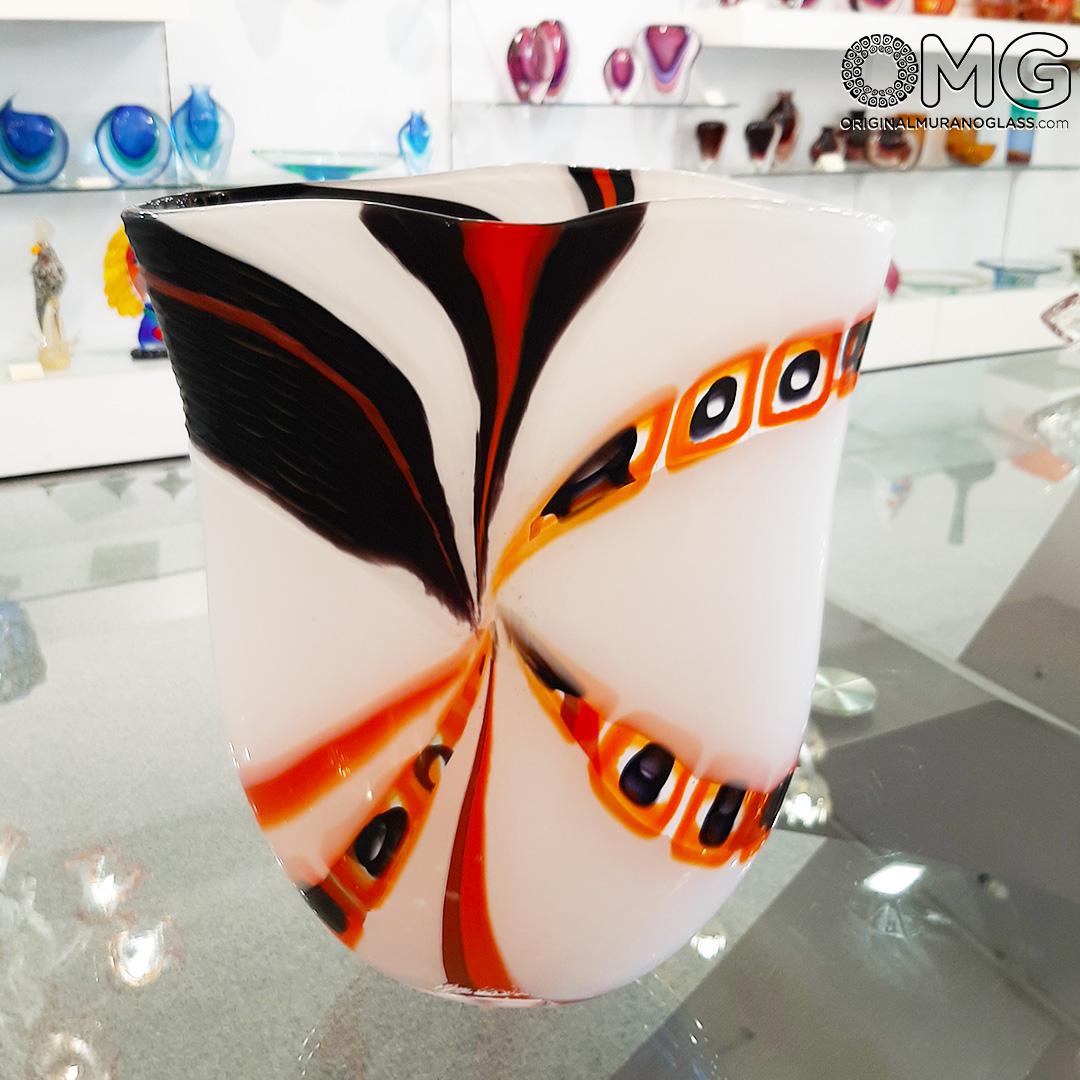 4681 ORIGINALMURANOGLASS Ваза Баттерфлай - Афро Челотто - муранское стекло OMG 12 см  - Вид №1