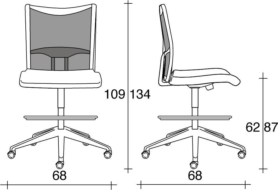 TALIN Сетчатое офисное кресло с 5 спицами и колесами для дизайнера Avianet sun-id-1507819 - Вид №1