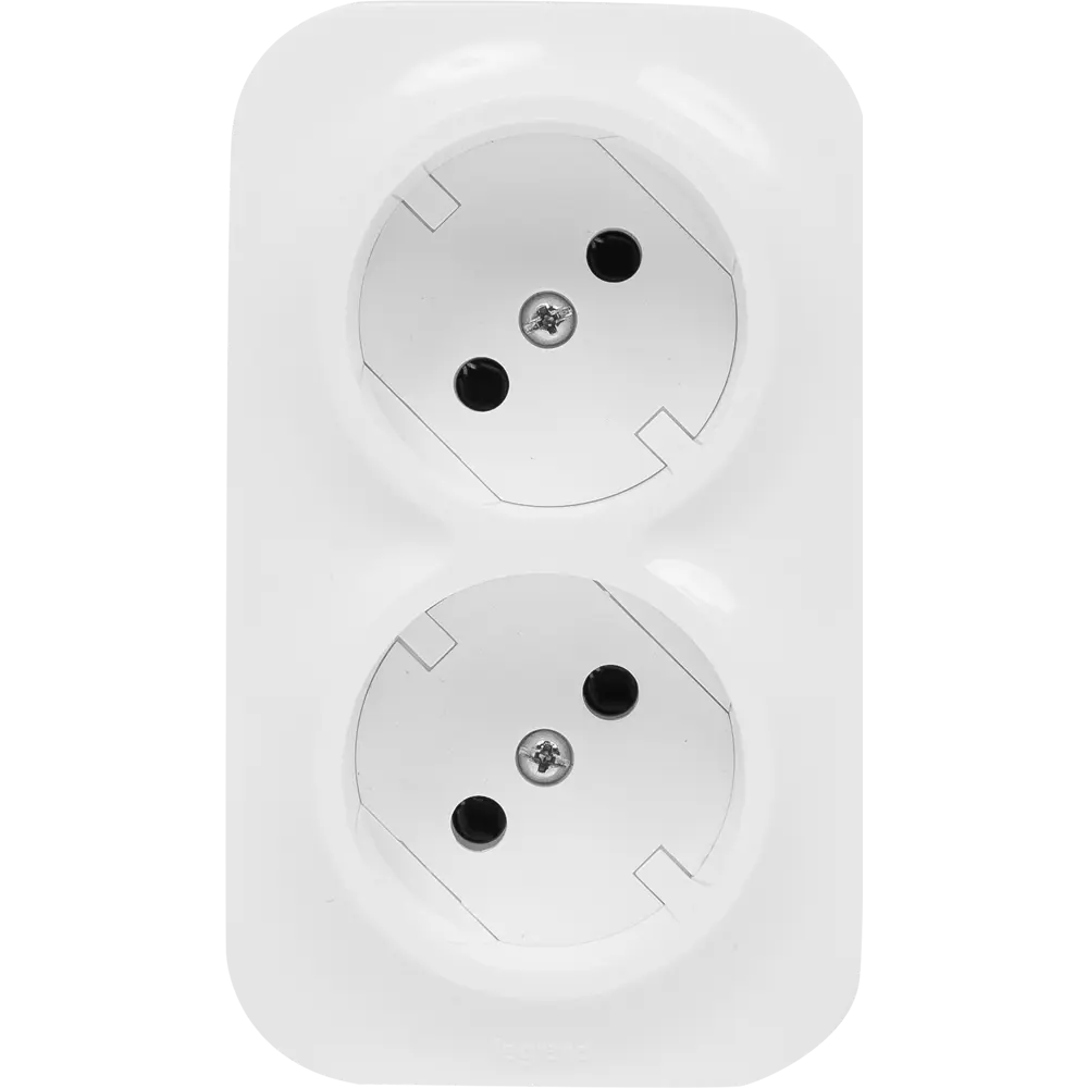 Двойная розетка Legrand Quteo для открытого монтажа без заземления 84793451 STLM-1441377