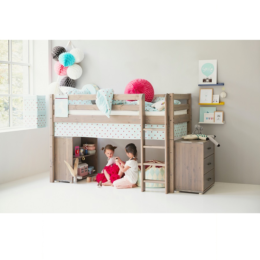 Кровать Flexa Classic с прямой лестницей, коричневая, 190 см 90101091101 - Вид №3