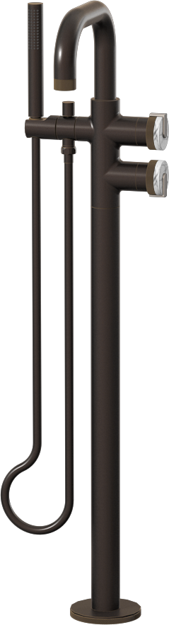 E-11557-R2MW-L1SN-OB Смеситель напольный отдельностоящий (внешняя часть) GRAFF MOD+