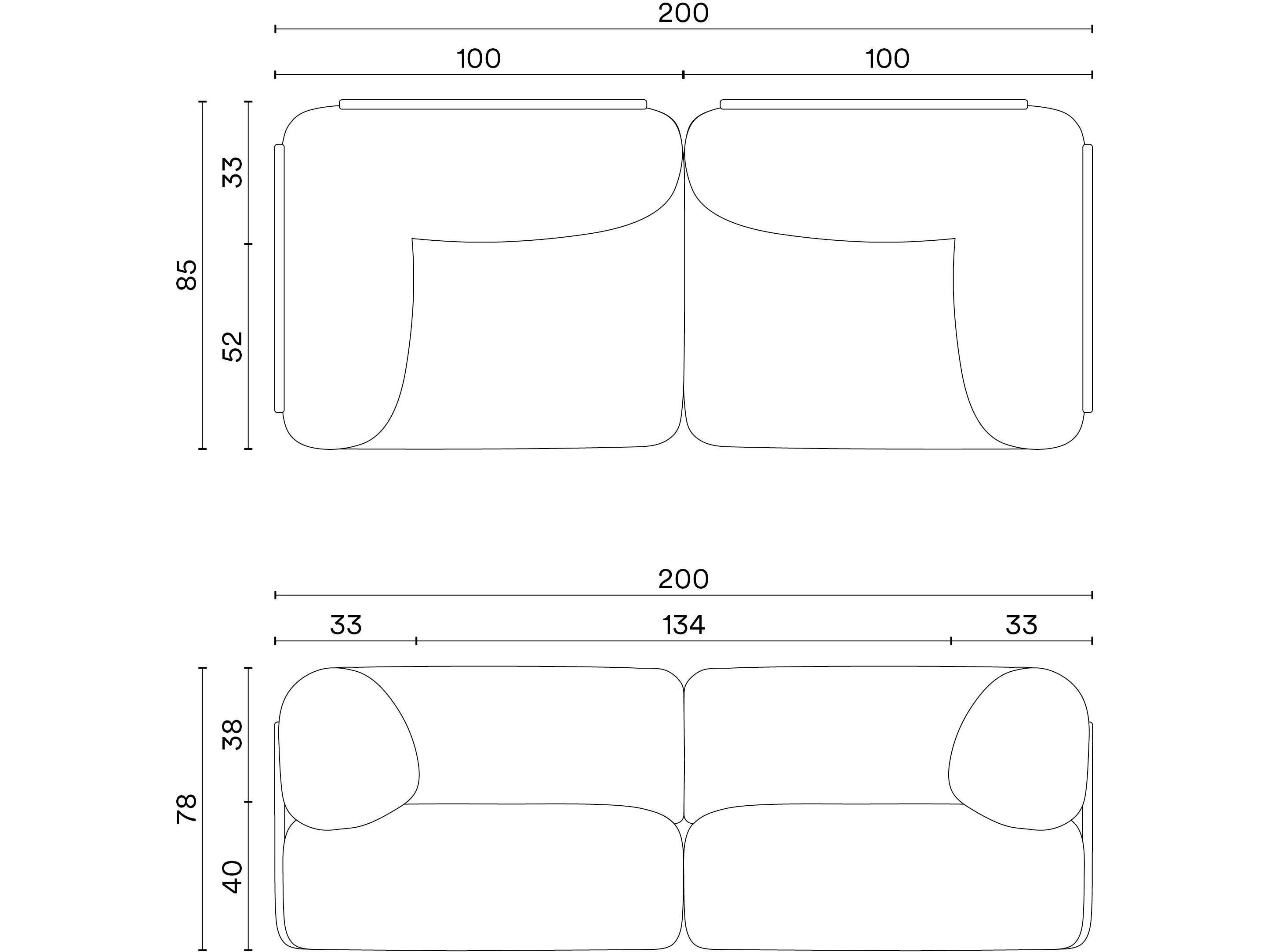 2-местный тканевый диван Noah Living торий ARCH-00120536 - Вид №11