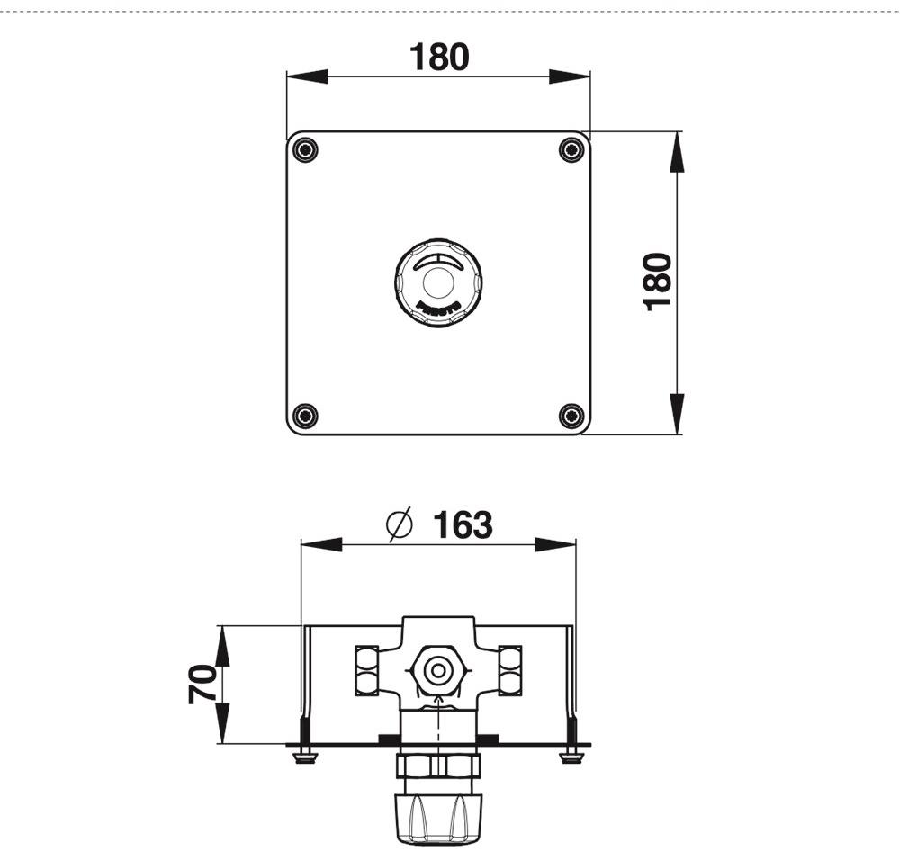 Смеситель герметичный для душа Presto ALPA 35941 35941.0 - Вид №1