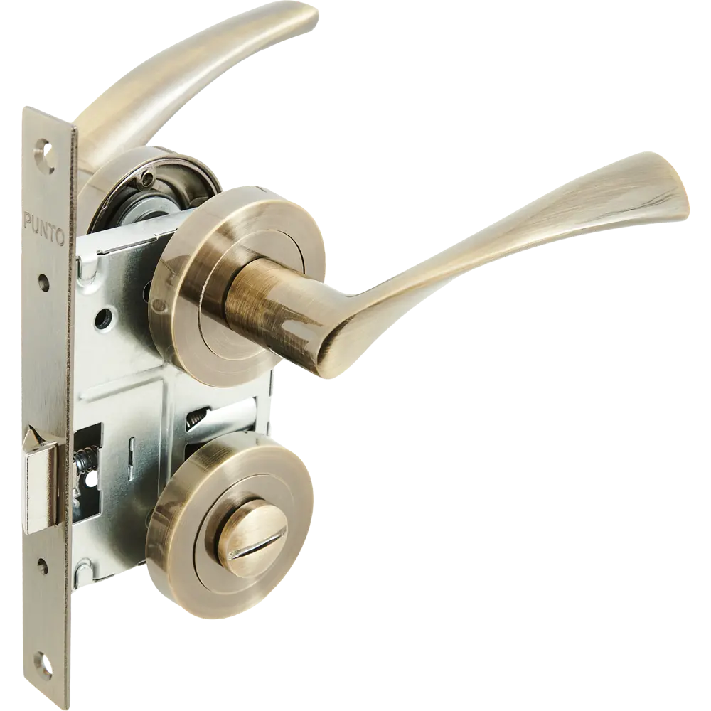 Дверные ручки PUNTO Crona с механизмом запирания, цвет бронза 85202170 STLM-0059789
