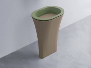 AMLA65-AG+AMPILO-AN+AMCOLO-AN Раковина Amedeo Ovale отдельностоящая cielo Enjoy + Amedeo