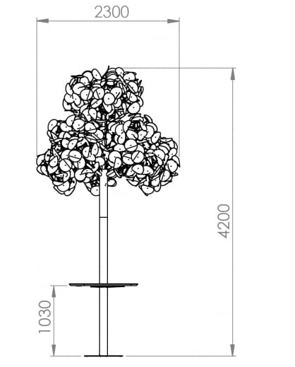 Металлическая напольная лампа с полкой Green Furniture Concept бесшовные ARCH-00009654 - Вид №1