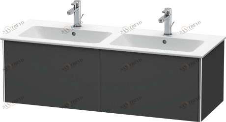 XS407504949 XSquare Тумбочка подвесная Графит матовый, декор Duravit