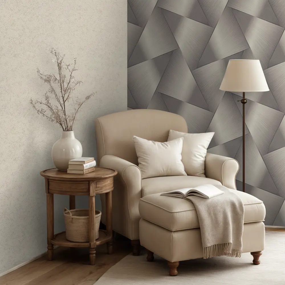 Обои флизелиновые Euro Decor Halo 1 серые 1.06 м ED7347-23 STLM-2090844 - Вид №4