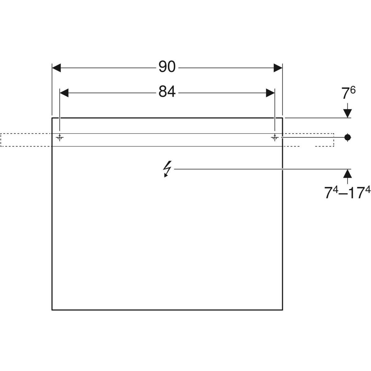 Зеркало со встроенным настенным освещением для ванной комнаты Geberit ICON ARCH-00081010 - Вид №5