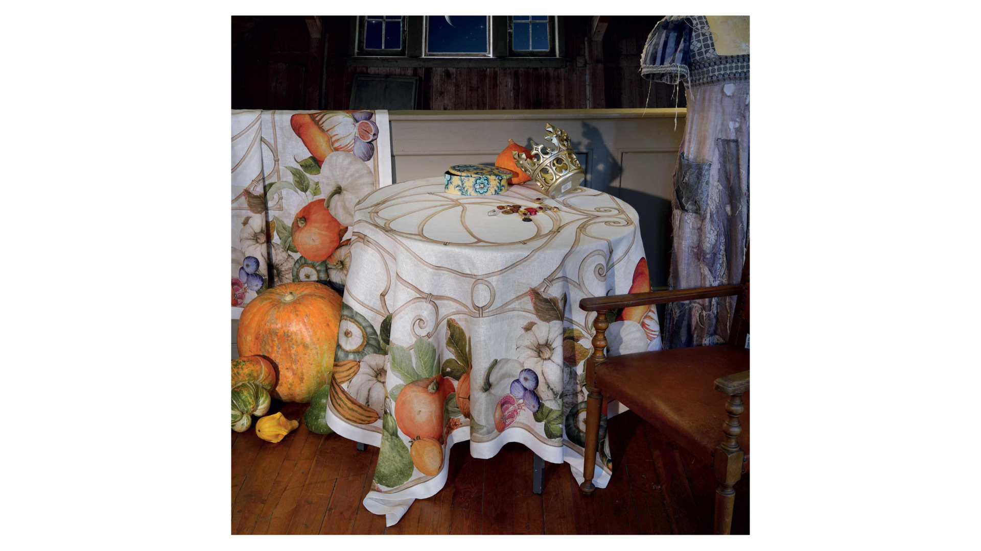 10644919 Tessitura Toscana Telerie Скатерть Tessitura Toscana Telerie "Осенний натюрморт" 170x360см Ткань  - Вид №2