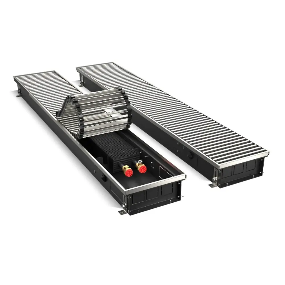 Внутрипольный конвектор Royal Thermo Atrium 1600x200x90 мм боковое подключение 1 теплообменник с решеткой STLM-2124660