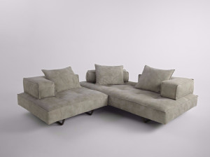 Угловой диван из нубука