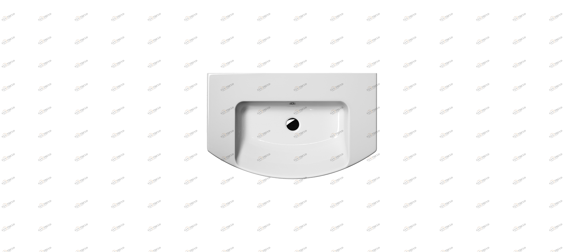 7722111 Встроенная раковина под столешницу овальная GSI ceramica Norm