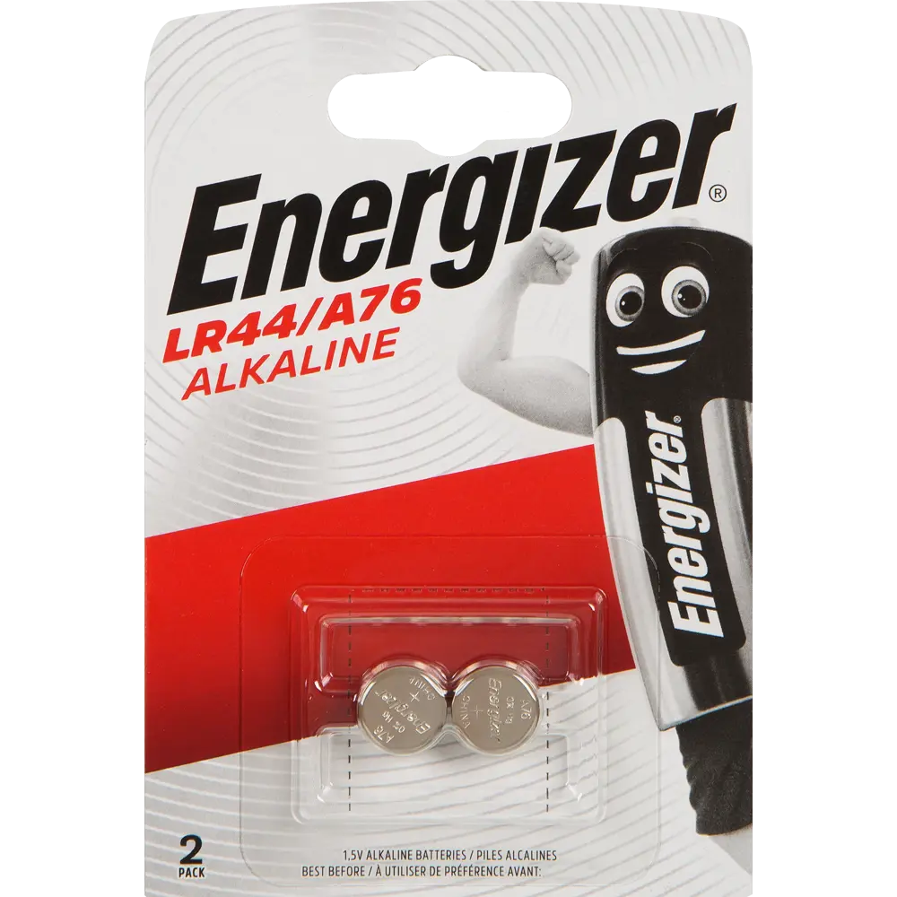 Батарейка алкалиновая Energizer LR44/A76 FSB2, 2 шт STLM-2117227