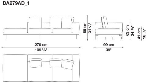 B&B Italia 3-х местный тканевый диван Dock sun-id-1376507 - Вид №133