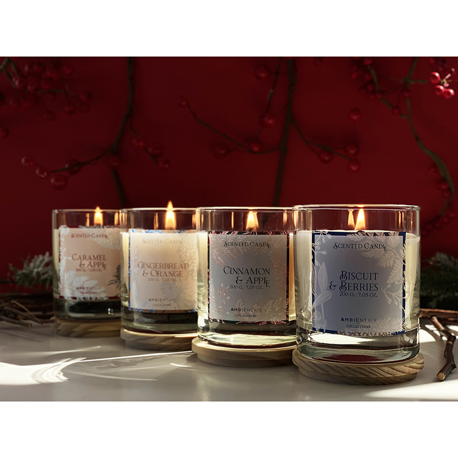 VV401MDTO Свеча ароматическая gifting, Карамель и яблоко, 40 ч Ambientair  - Вид №1