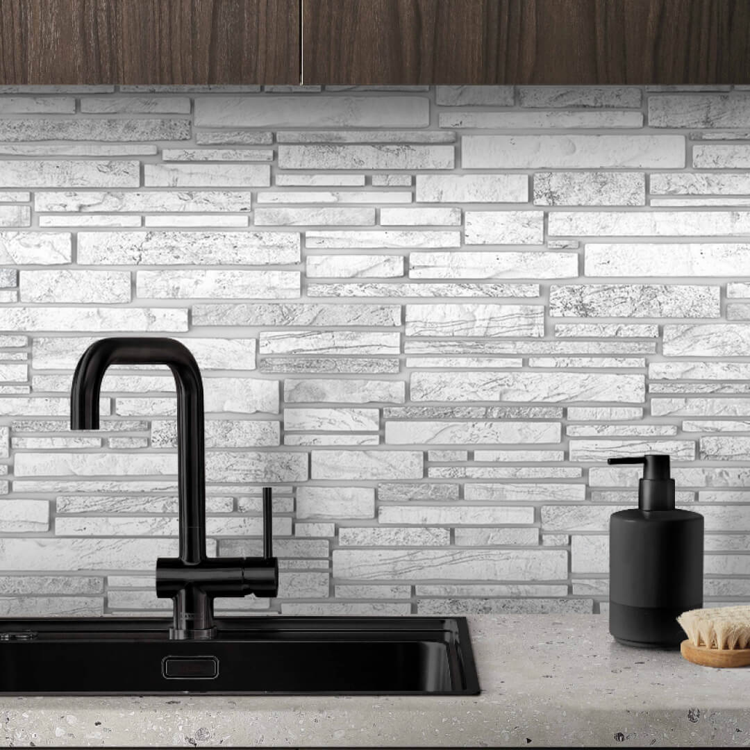 Панель ПВХ 0,3 кирпич Старый серый STELLA Бюджет - Вид №1