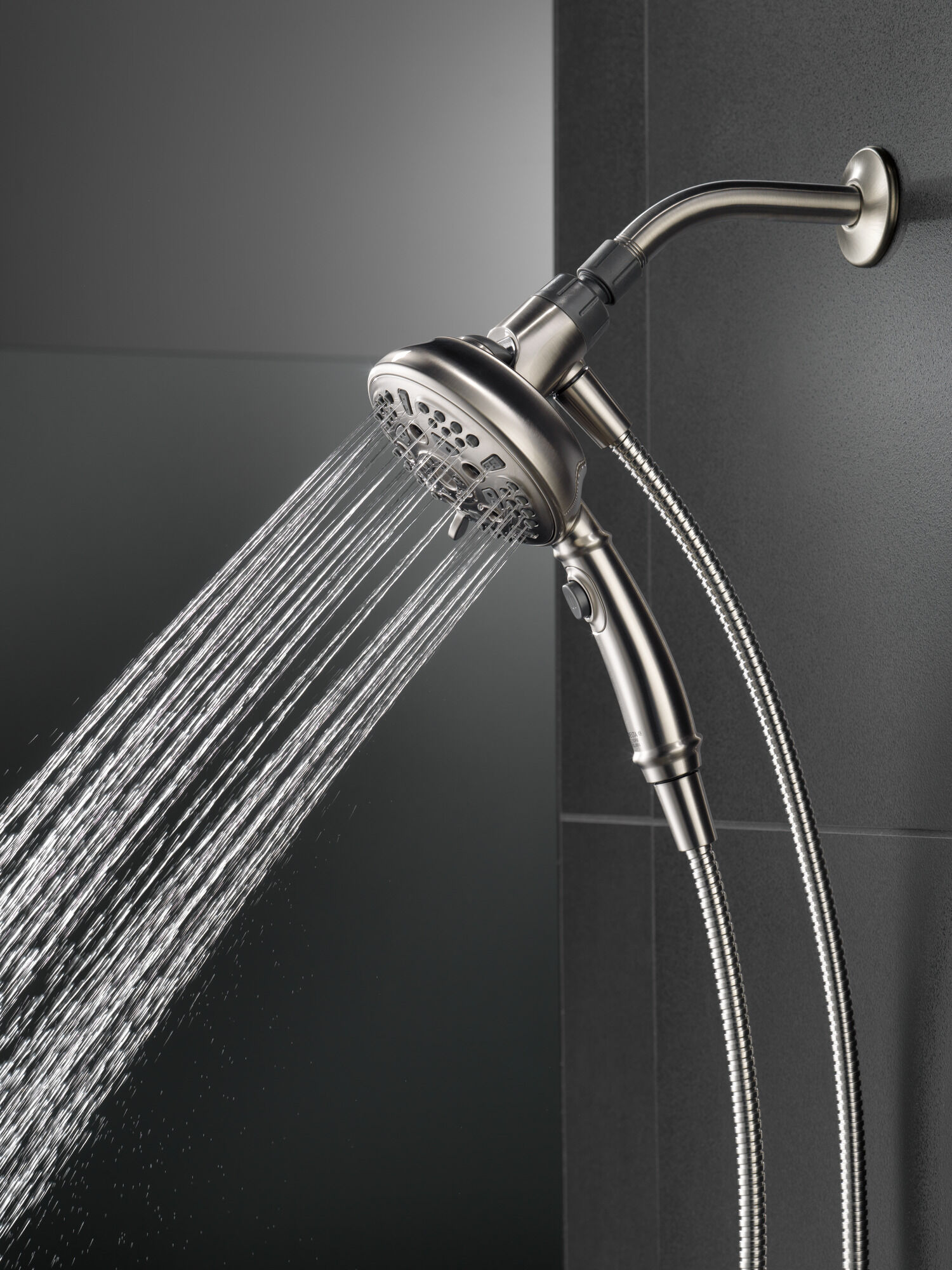 75506SN Ручной душ SureDock ™ с 7 настройками Delta Faucet DELTA Матовый никель Spotshield - Вид №14