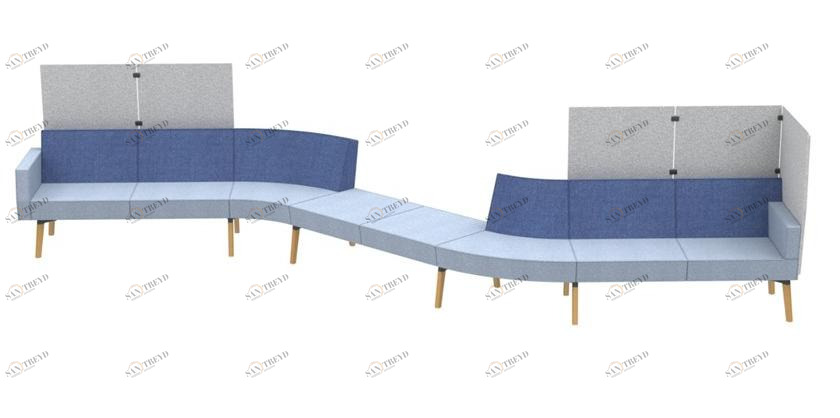 Dauphin Модульная тканевая скамья со спинкой Reefs sun-id-1448134