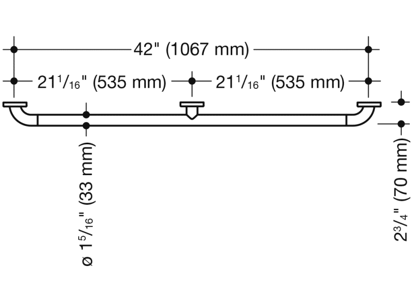 801.36US210 ручка для захвата HEWI USA Produkte  - Вид №1