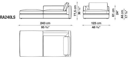 B&B Italia Модульный угловой диван из ткани Richard sun-id-1472345 - Вид №74