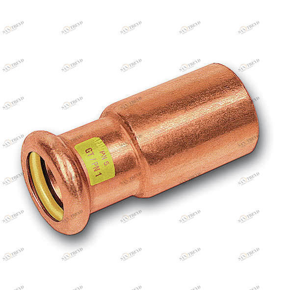 1102431812 SANHA 10243 пресс-фитинг газ, медь, ниппель переходн. ВПр-НПр 18ax12 мм 