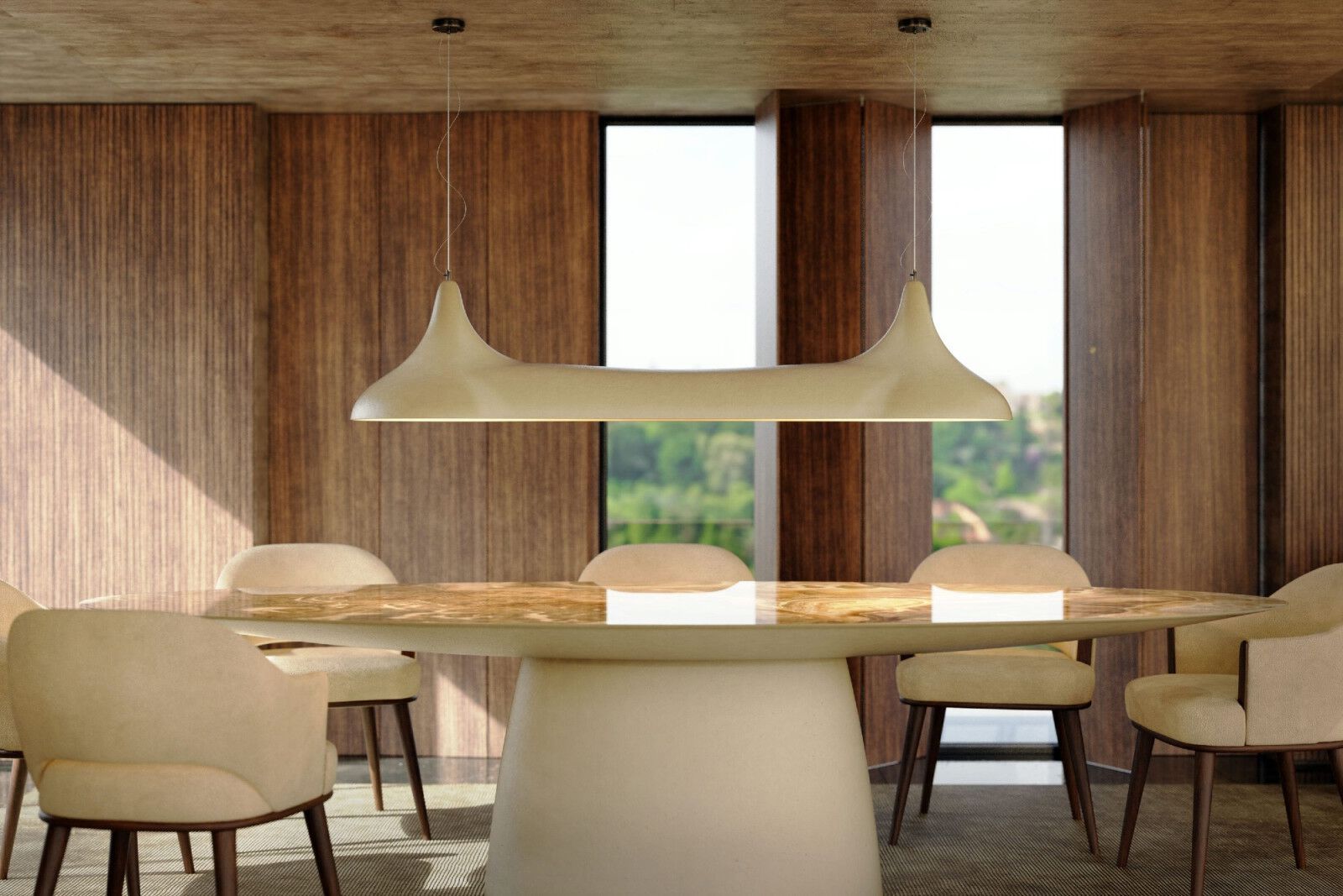 Светодиодный подвесной светильник из стекловолокна GANSK TUBA ARCH-00042059 - Вид №4