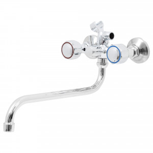 13443070 Смеситель для ванны «» двухвентильный цвет хром Лидия