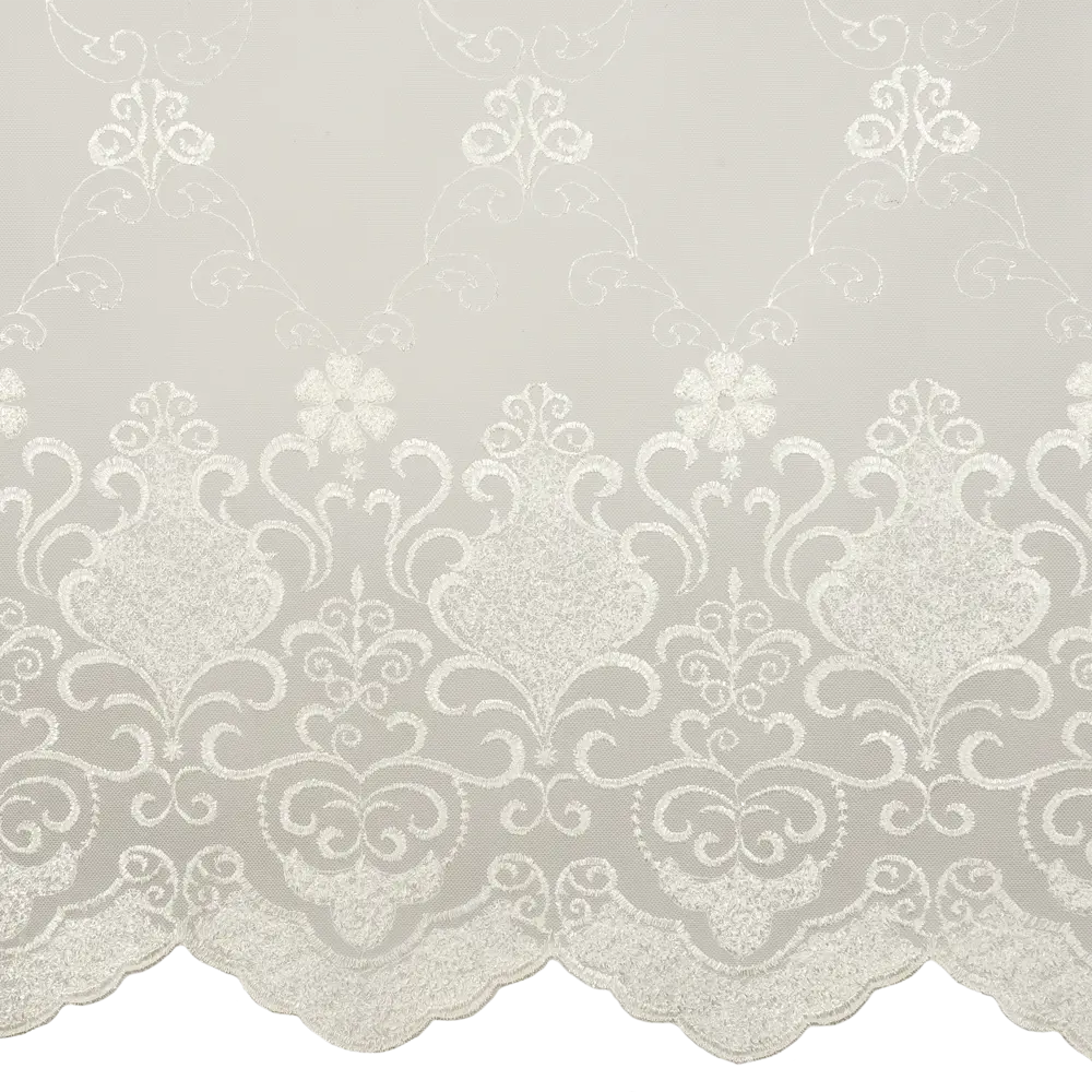 Тюль 1 п/м, вышивка на сетке, 280 см, цвет экрю GARDEN STLM-2073797 - Вид №2