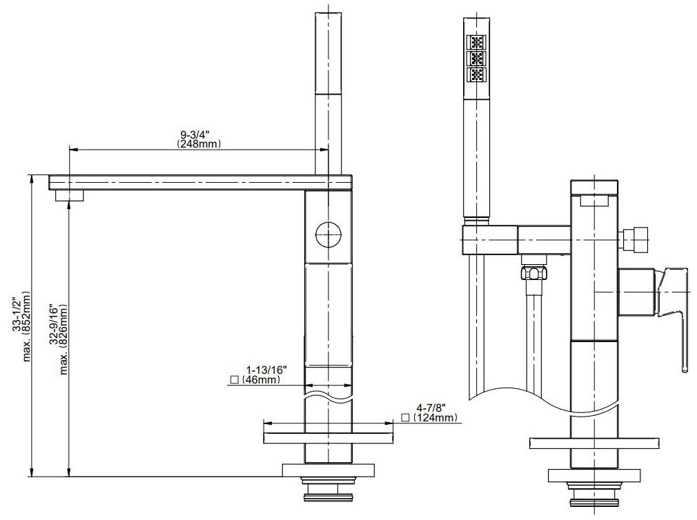 GRAFF Смеситель для ванны напольный с ручным душем Incanto 5311000 - Вид №3