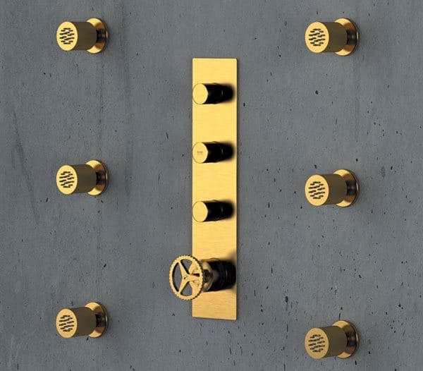 Однорычажный смеситель для душа с 4 отверстиями и переключателем Remer Rubinetterie Chrono ARCH-00139230 - Вид №1