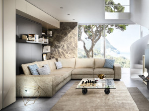 Диван-трансформер из ткани