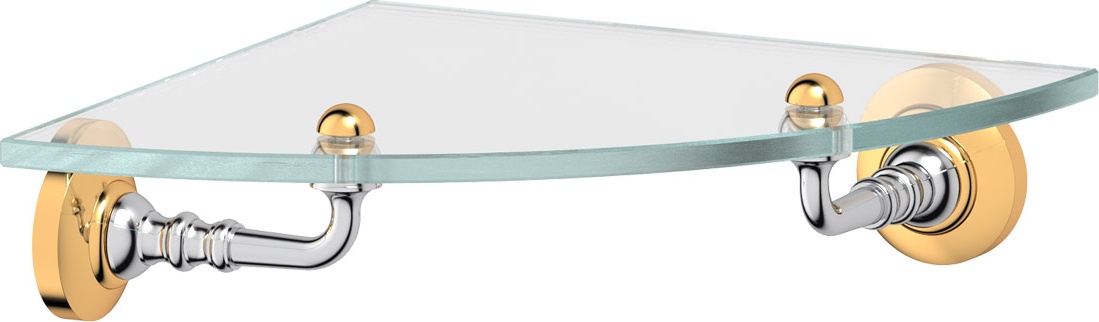 STI 118 Полка угловая с держателями 22 cm 3SC STILMAR CHROME/GOLD Treesseci 3SC