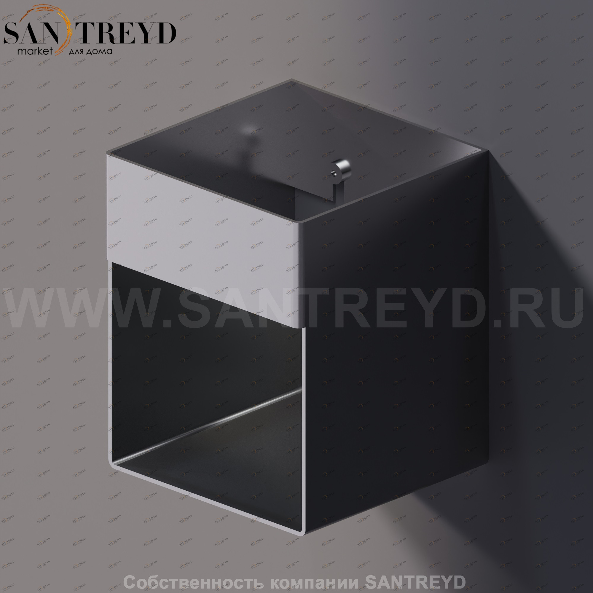 Agape 369 Базовый опорный элемент с полкой 12 см хромированный A369203A