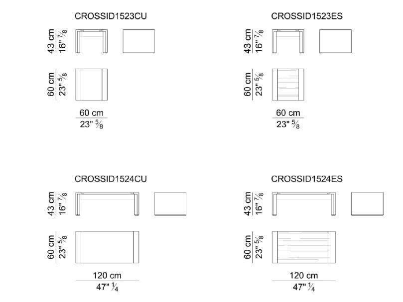 Деревянный прямоугольный журнальный столик i 4 Mariani ARCH-00115691 - Вид №2